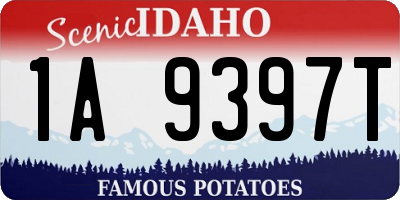 ID license plate 1A9397T