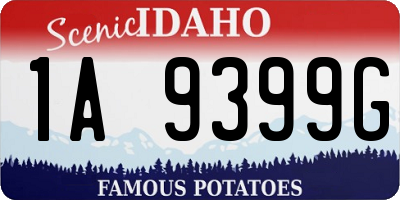 ID license plate 1A9399G