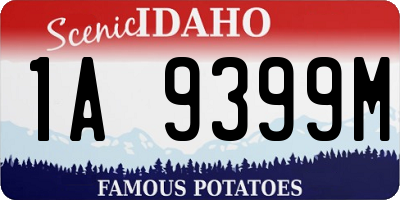 ID license plate 1A9399M