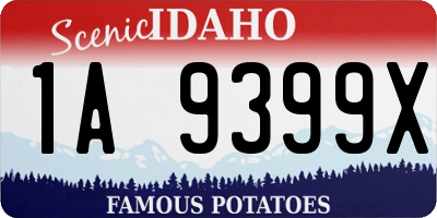 ID license plate 1A9399X