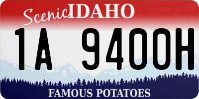 ID license plate 1A9400H