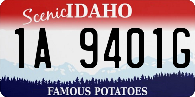 ID license plate 1A9401G