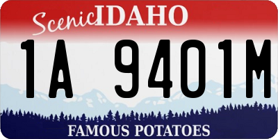 ID license plate 1A9401M