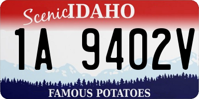 ID license plate 1A9402V