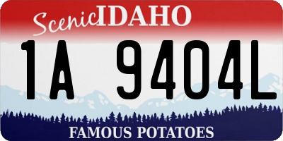 ID license plate 1A9404L