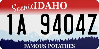 ID license plate 1A9404Z
