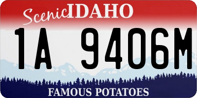 ID license plate 1A9406M