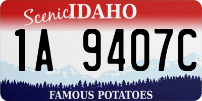 ID license plate 1A9407C