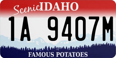 ID license plate 1A9407M