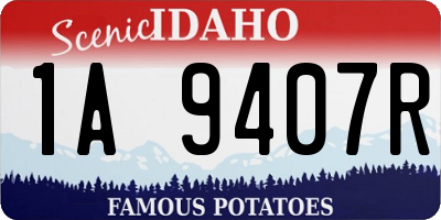 ID license plate 1A9407R