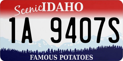 ID license plate 1A9407S