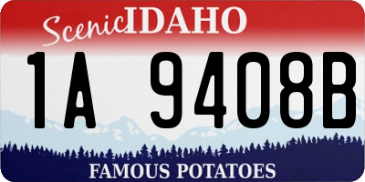 ID license plate 1A9408B