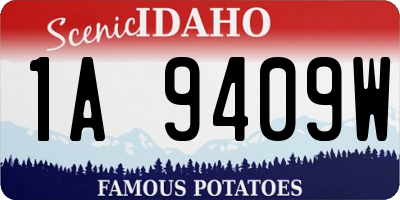 ID license plate 1A9409W