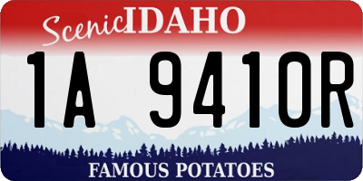 ID license plate 1A9410R