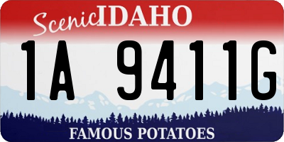 ID license plate 1A9411G