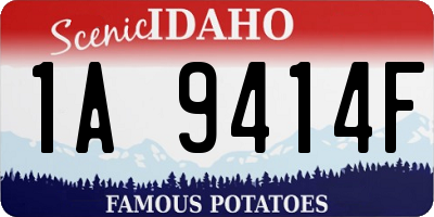 ID license plate 1A9414F