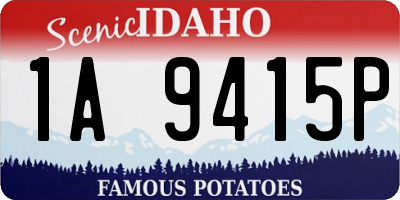 ID license plate 1A9415P