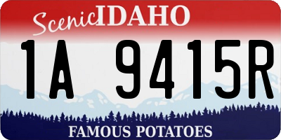 ID license plate 1A9415R