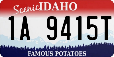 ID license plate 1A9415T