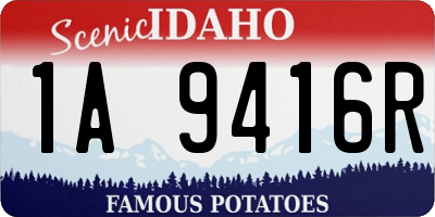 ID license plate 1A9416R