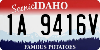 ID license plate 1A9416V