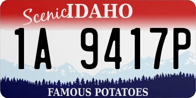 ID license plate 1A9417P