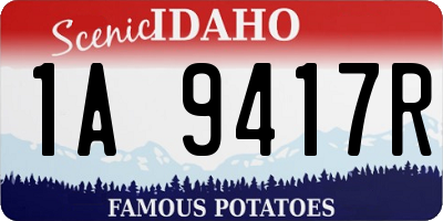 ID license plate 1A9417R