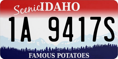 ID license plate 1A9417S