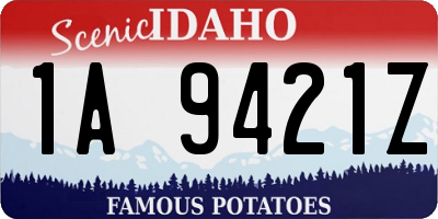 ID license plate 1A9421Z