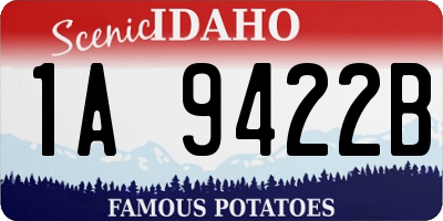 ID license plate 1A9422B