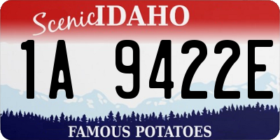 ID license plate 1A9422E