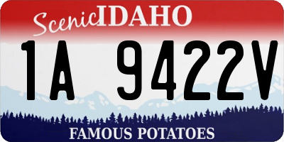 ID license plate 1A9422V