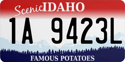 ID license plate 1A9423L