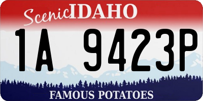 ID license plate 1A9423P