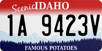 ID license plate 1A9423V