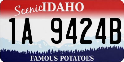 ID license plate 1A9424B