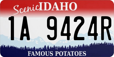 ID license plate 1A9424R