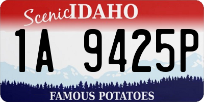 ID license plate 1A9425P