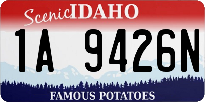 ID license plate 1A9426N