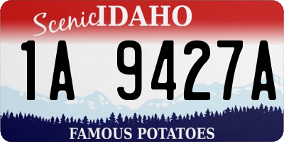 ID license plate 1A9427A