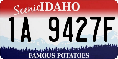 ID license plate 1A9427F