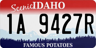 ID license plate 1A9427R
