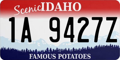 ID license plate 1A9427Z
