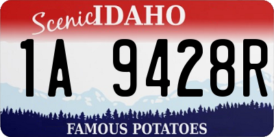 ID license plate 1A9428R
