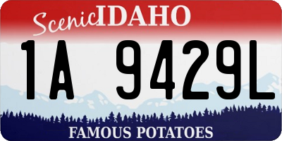 ID license plate 1A9429L
