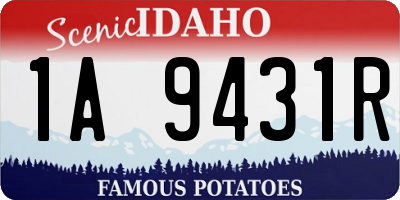 ID license plate 1A9431R