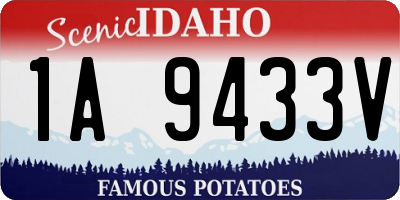 ID license plate 1A9433V