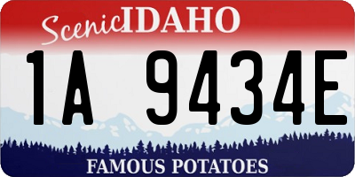 ID license plate 1A9434E