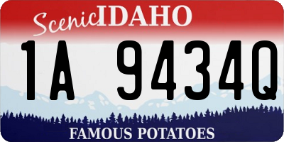 ID license plate 1A9434Q
