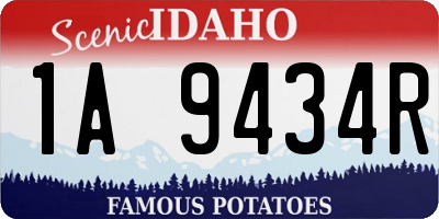ID license plate 1A9434R